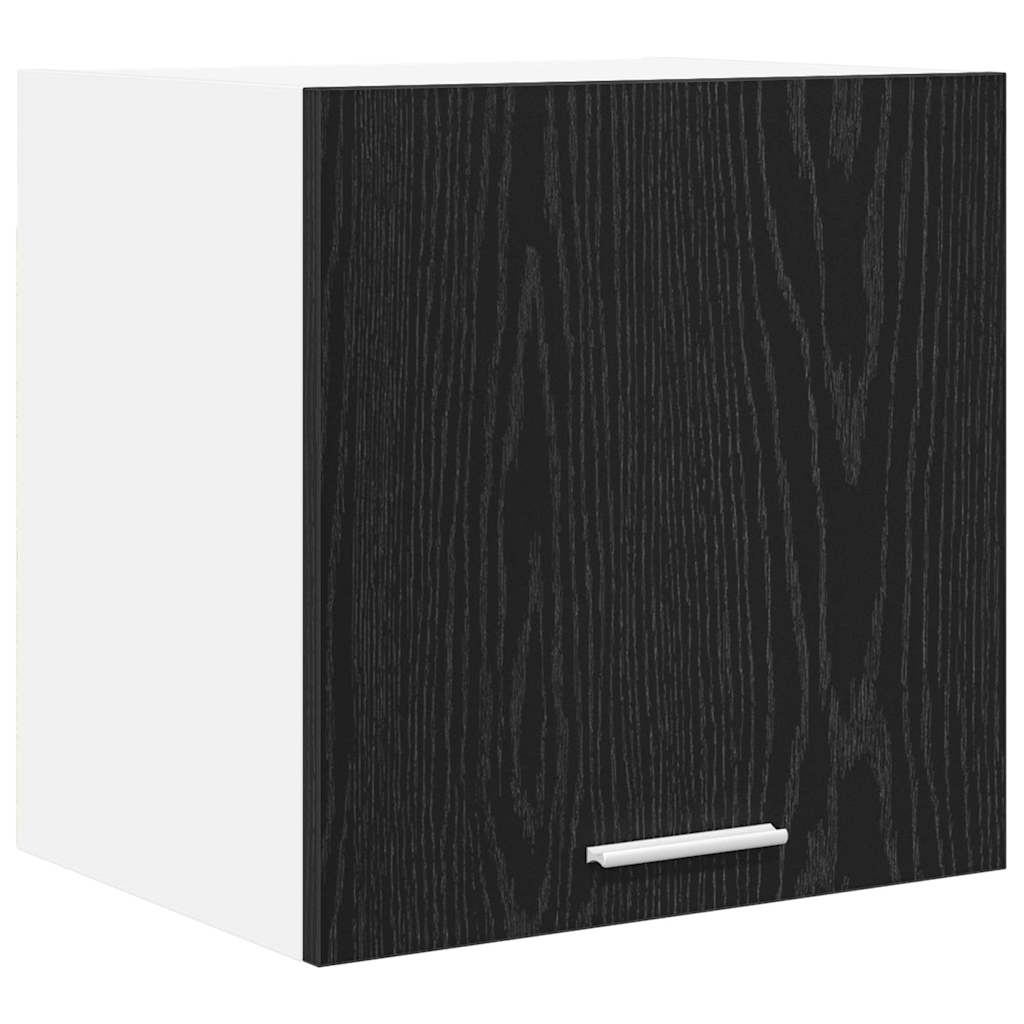 Hanging Cabinet Riga Black Oak and White 40 x 31 x 40 cm